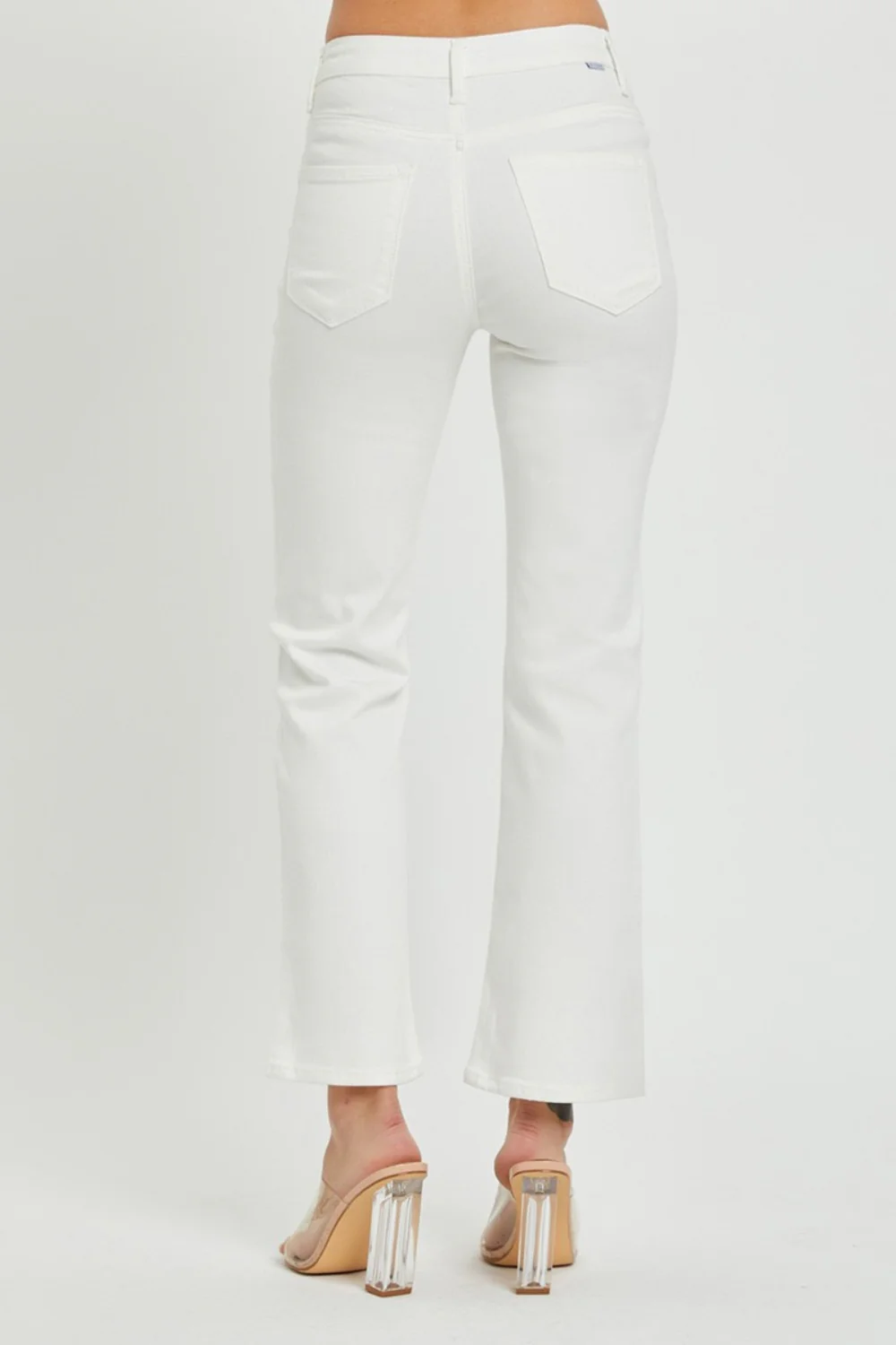 Full Size Mid Rise Bootcut Jeans with Pockets