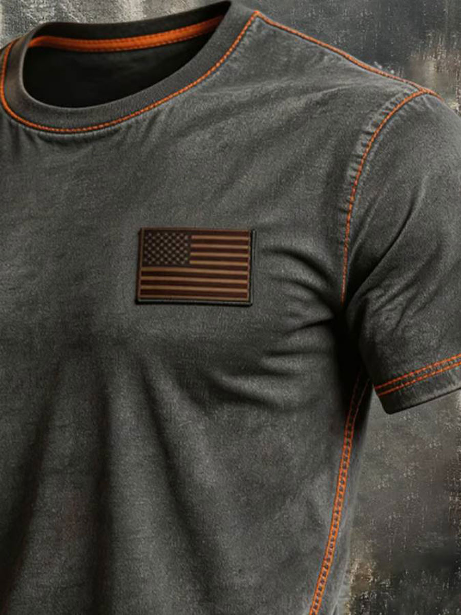En'S American Anniversary Short-Sleeve Crew Neck T-Shirt