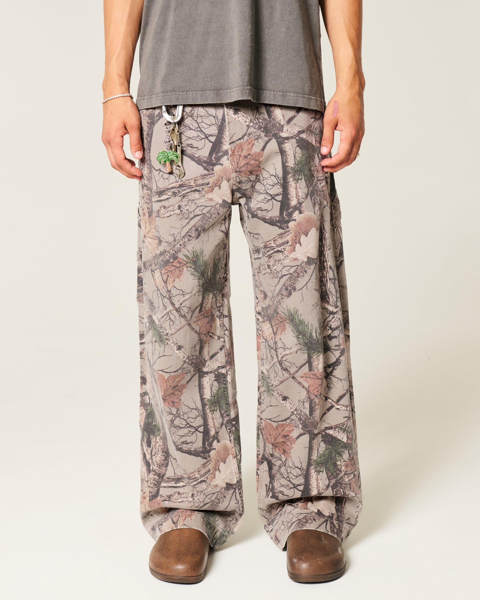 Dark Wash Logo Embroidery Super Baggy Jeans