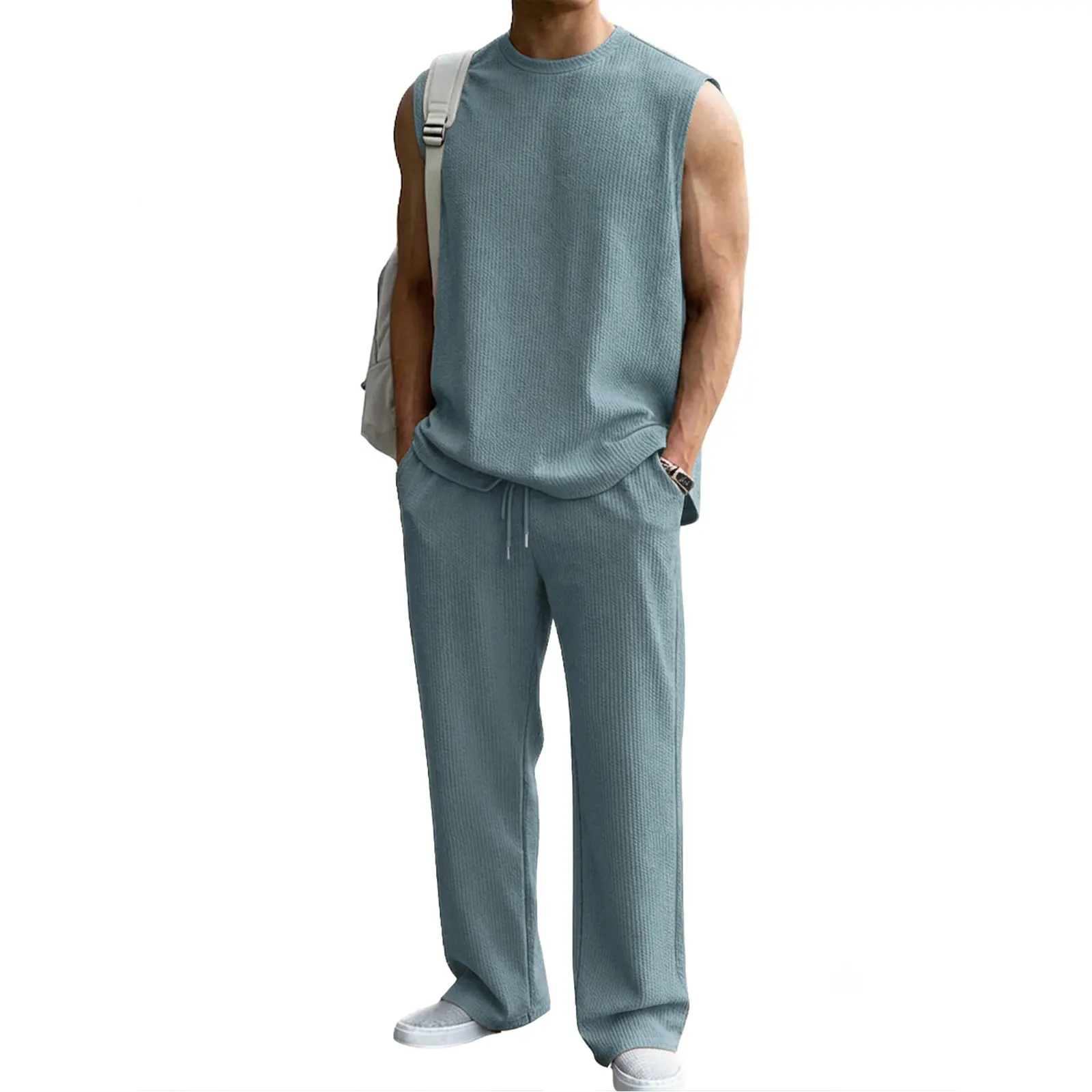 ⚡ Men's 2 Piece Rib Knit Sweatsuit 🔥