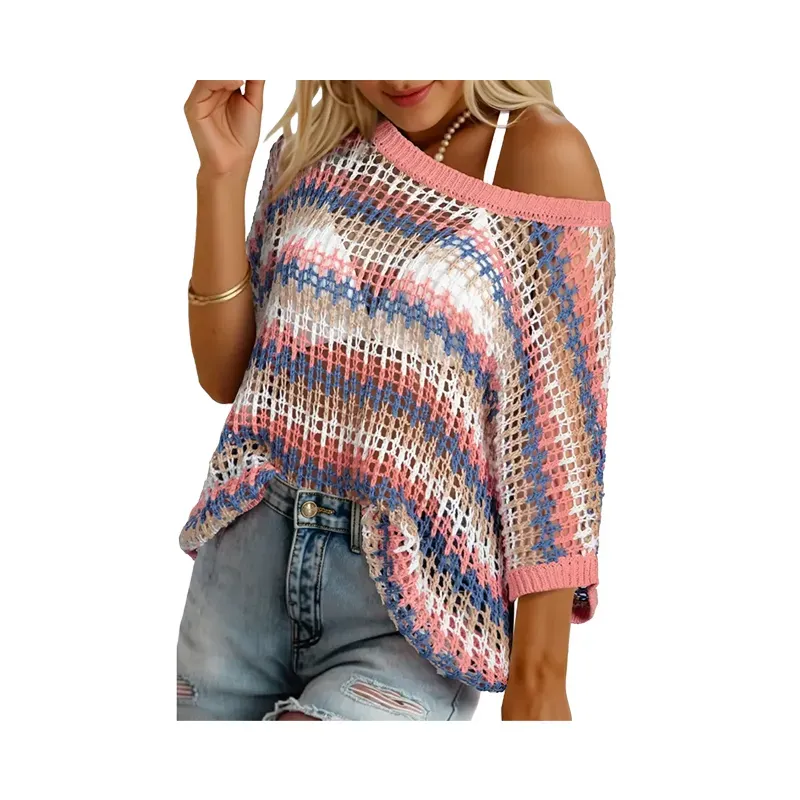 Women's Crochet Hollow-Out Beach Cover-Up & Casual Top
