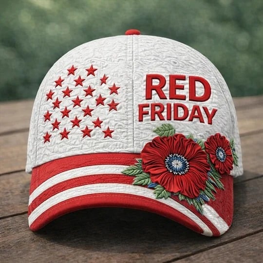 Red Friday Print Casual Hat (Unisex)