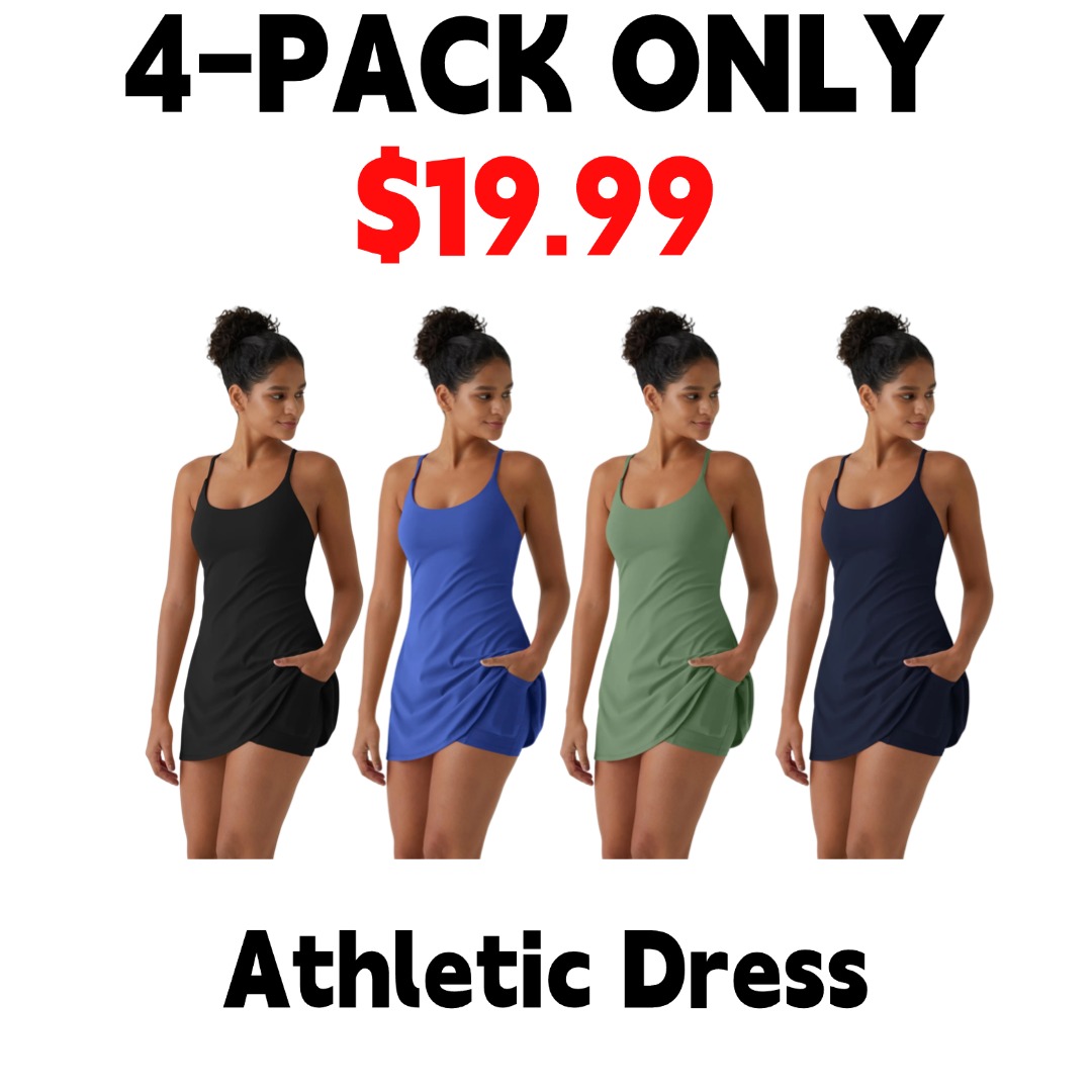 Last Day Promotion -Fuzzy Open-Back Athletic Dress