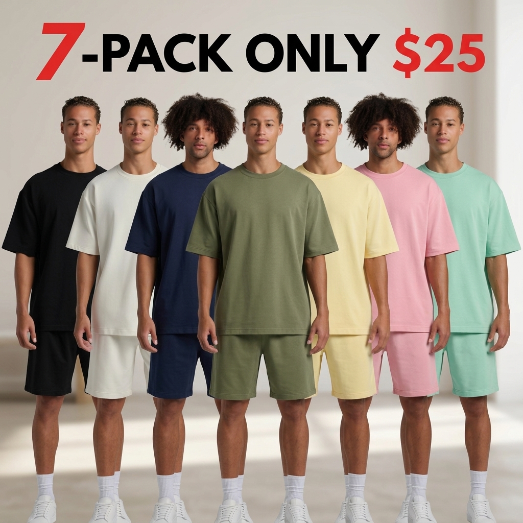 Men's Micro French Terry Oversized T-Shirt Fabric Top