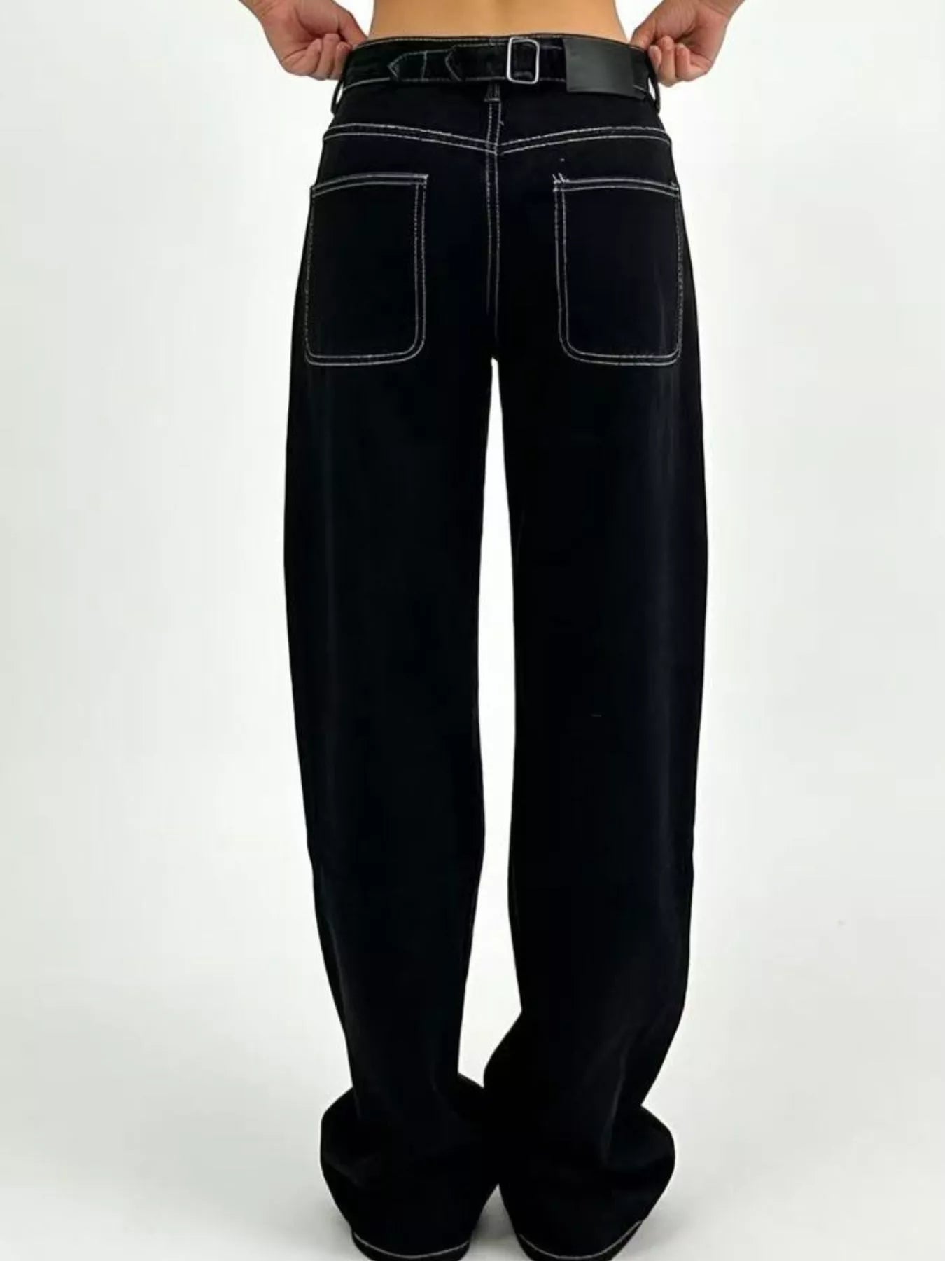 Wide Leg Washed Jeans