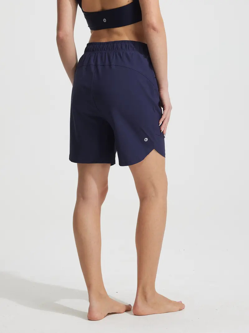 Women's 7-Inch High-Waisted Beach Swim/Athletic Shorts