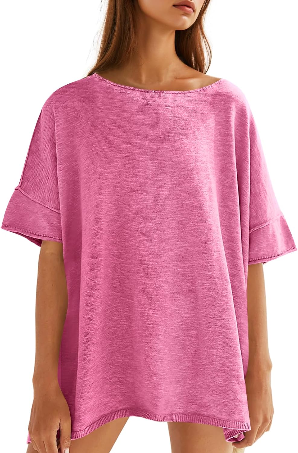 Mother's Day Sale💕Women's Oversized T Shirts-100% Cotton