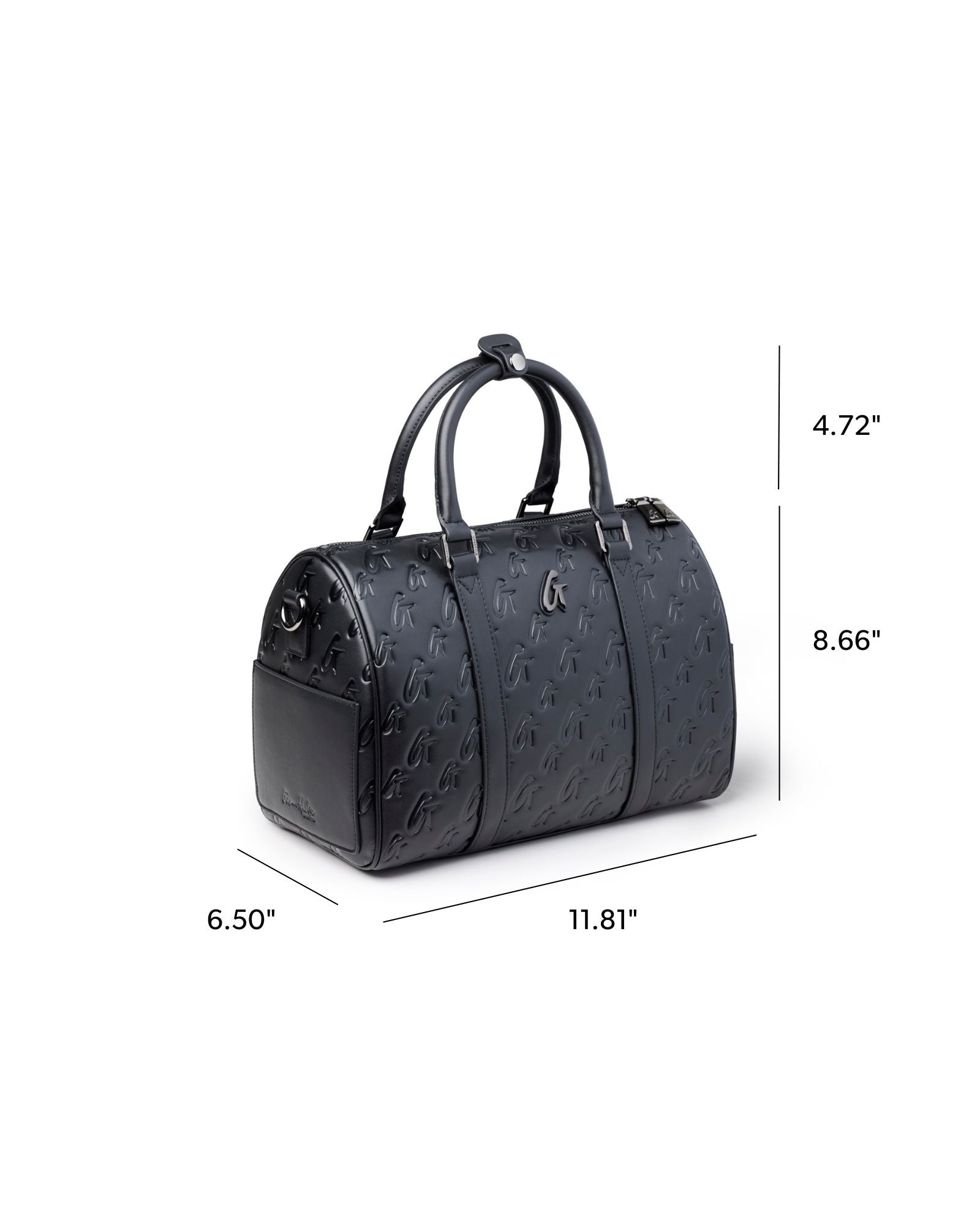LARGE MONOGRAM GAL BOSTON BAG - BLACK