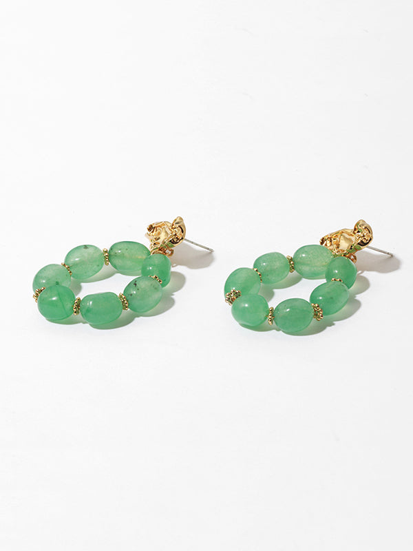 Women's Blue Natural Stone Earrings