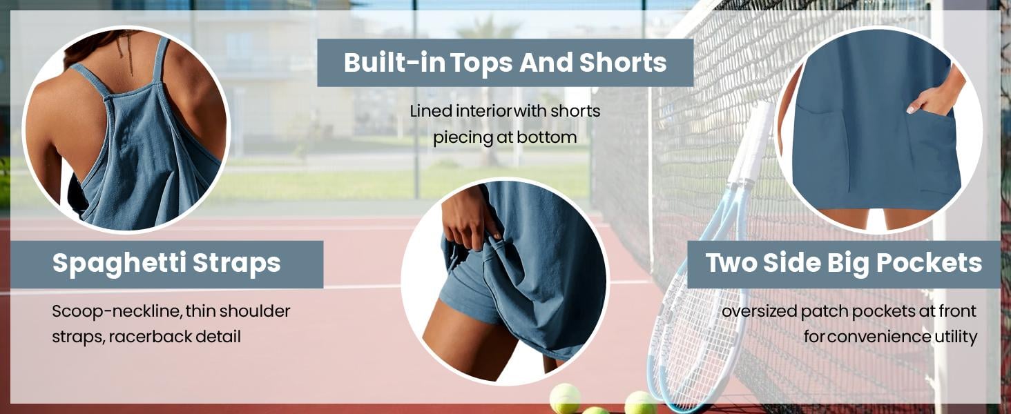⚡Mother's Day Sale🔥 Women's Summer Sleeveless Mini Dress with Built-in Shorts