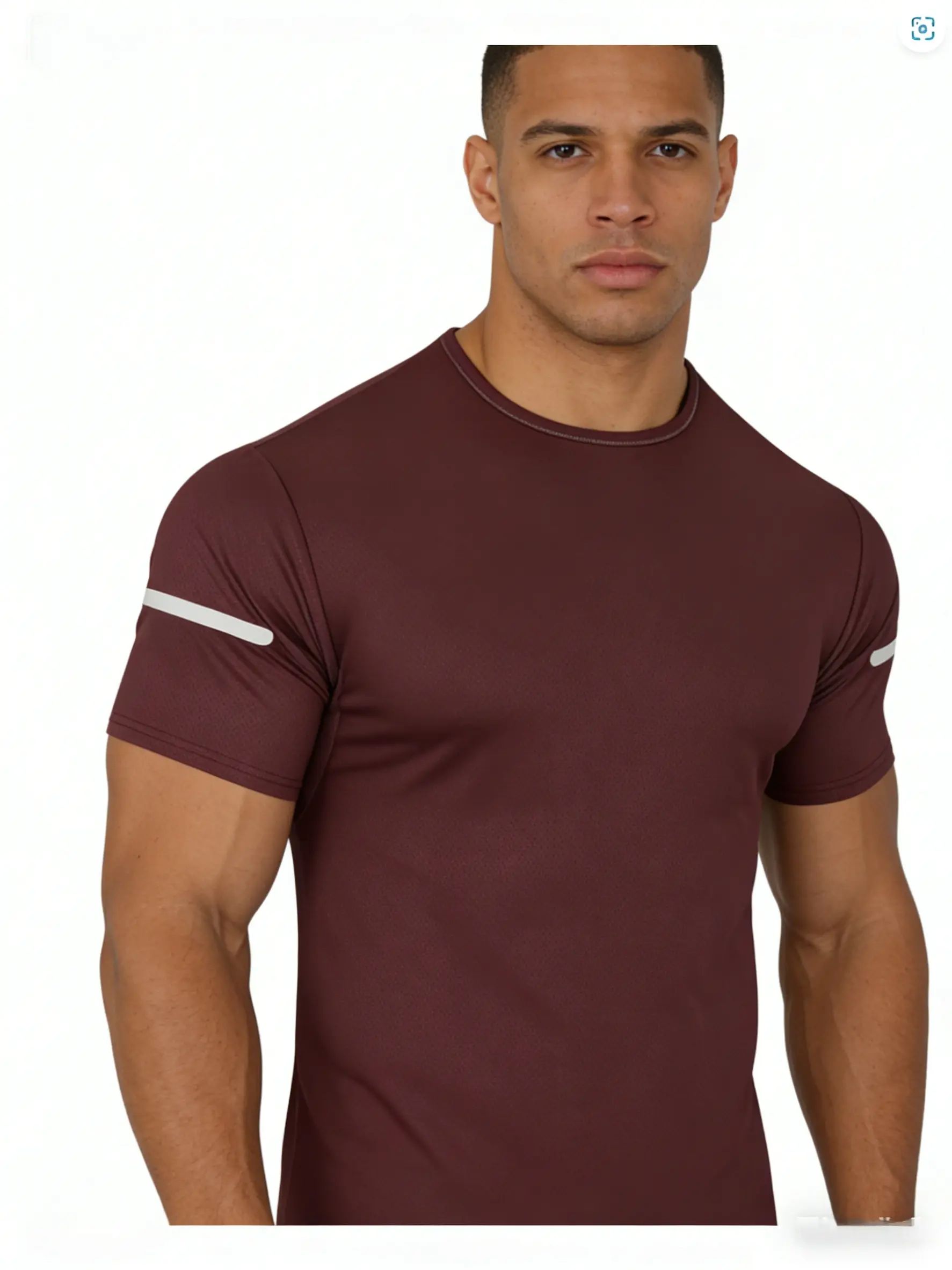 7-pack men's printed reflective striped sports T-shirts, quick-drying and breathable