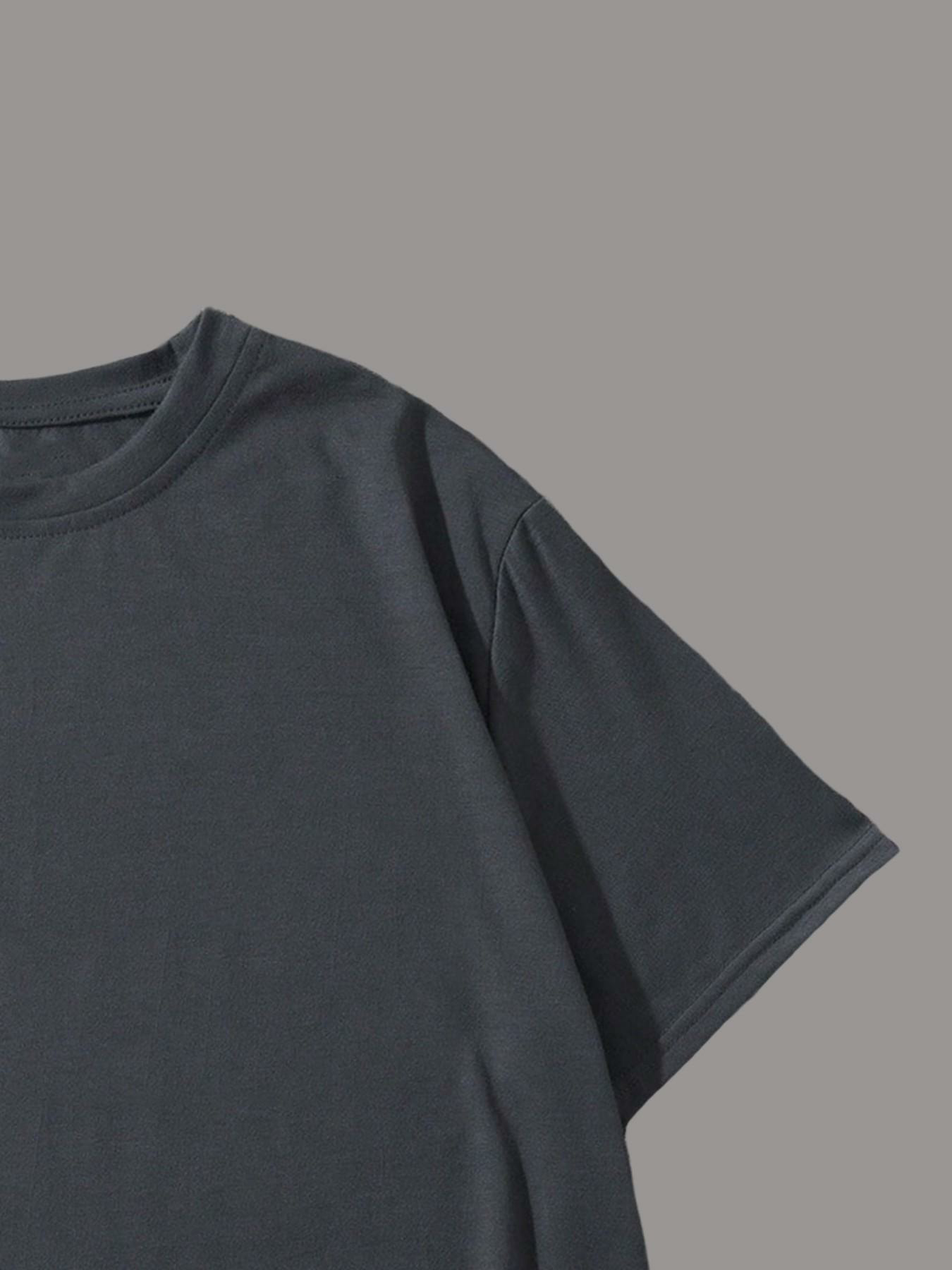 Men's Plus Size Round Neck Short Sleeve Shirt, Ultra Comfortable Everyday Wear, Casual Streetwear Oversized Style, Perfect for Daily Use