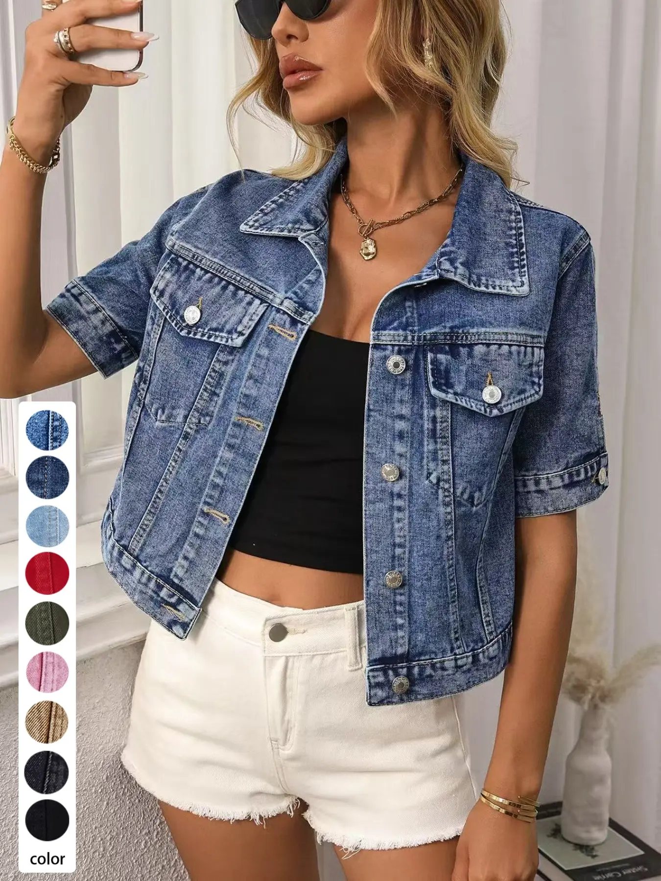 Classic Short Sleeve Denim Jacket