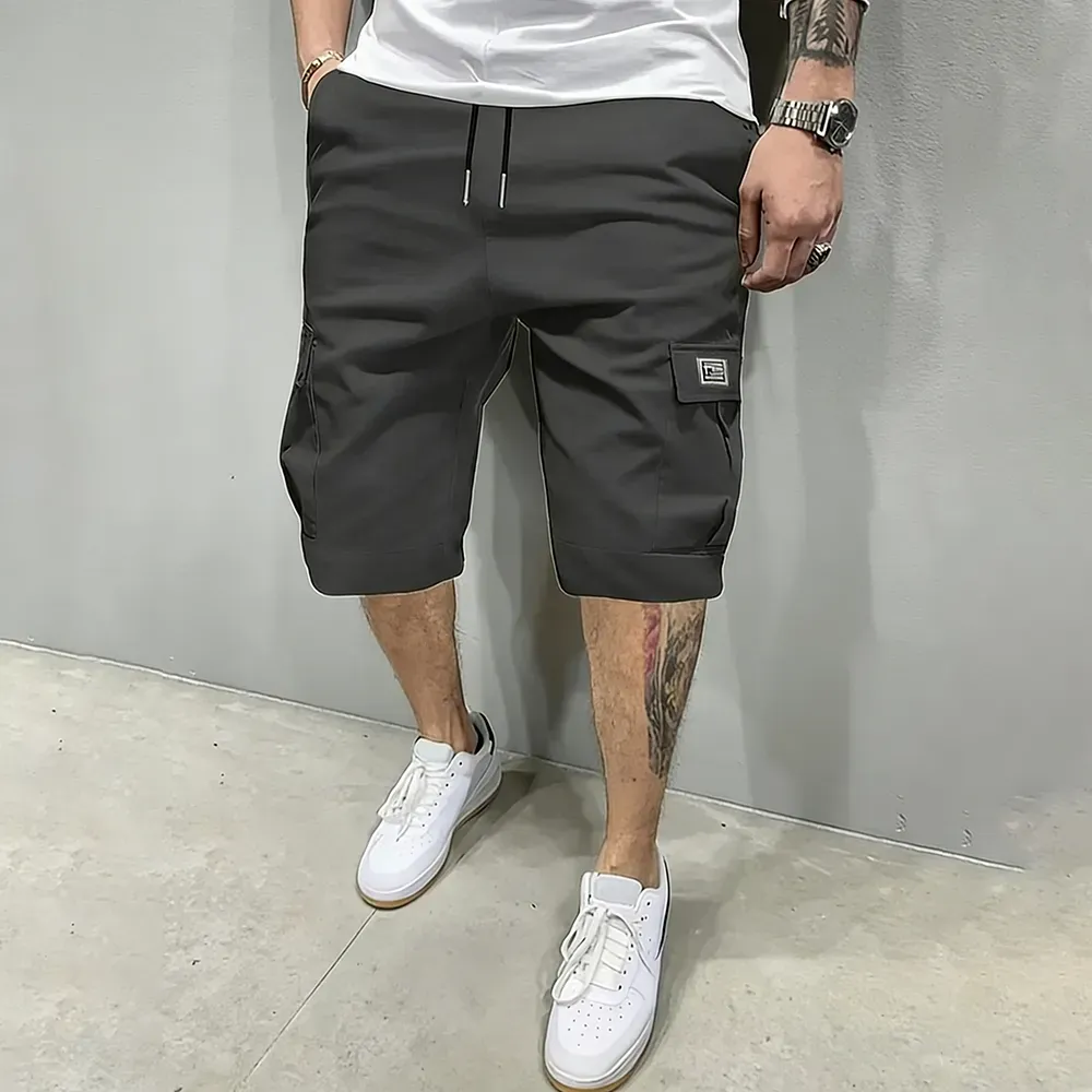 Mens Casual Drawstring Cargo Shorts – Big Pockets Comfy Fit