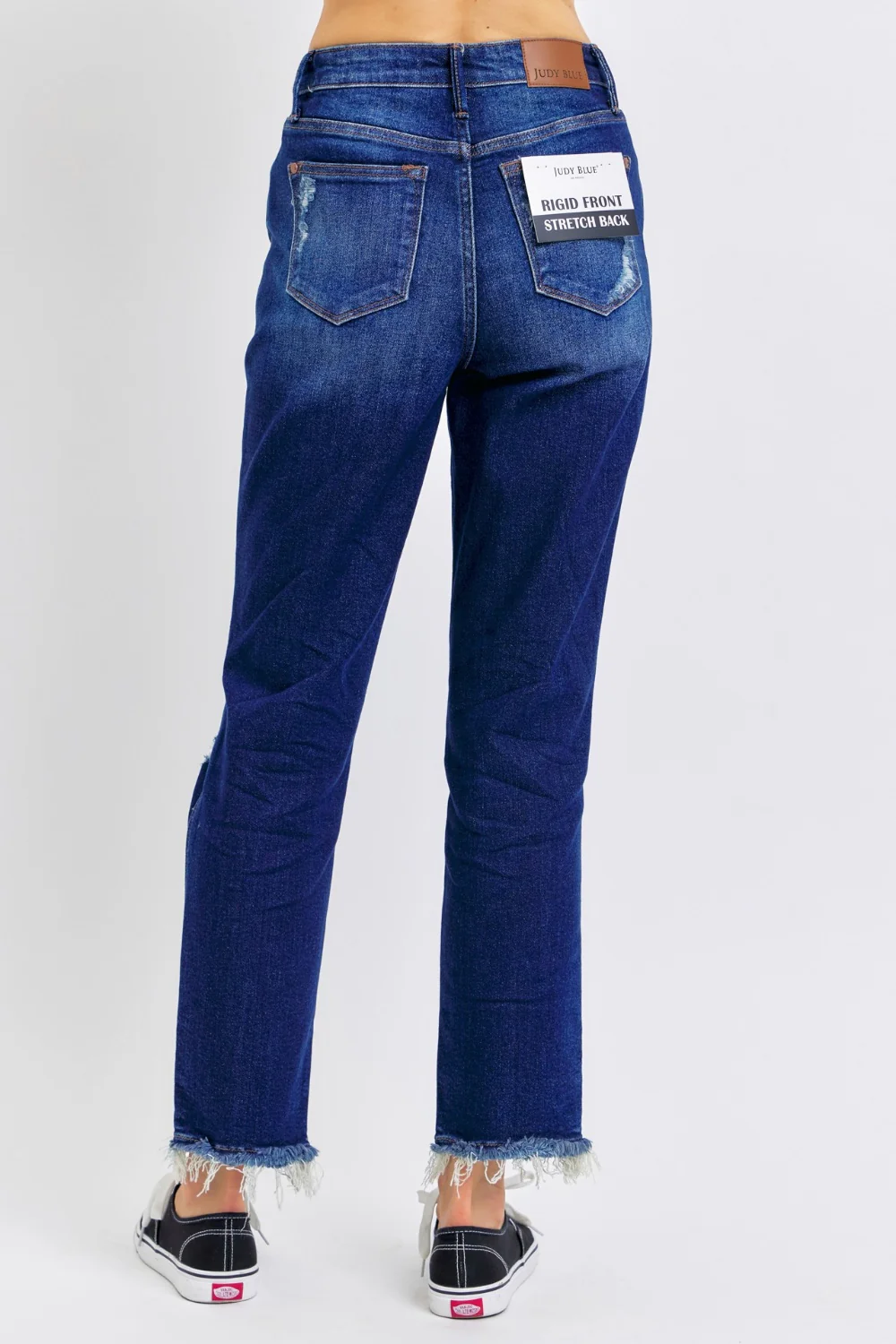 Blue Full Size High Waist Rigid Magic Heavy Destroy Straight Jeans