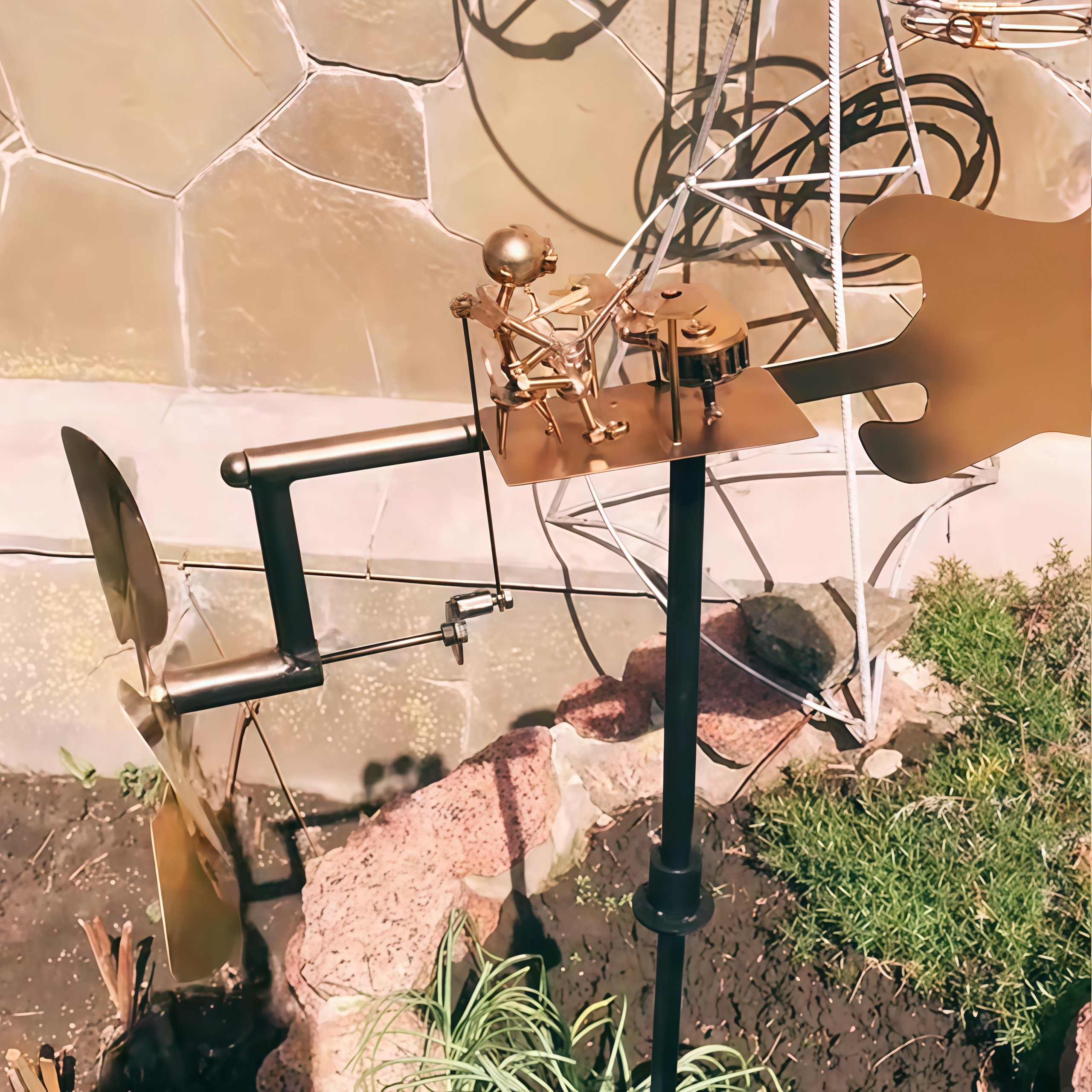 Drummer Windmill Garden Decoration