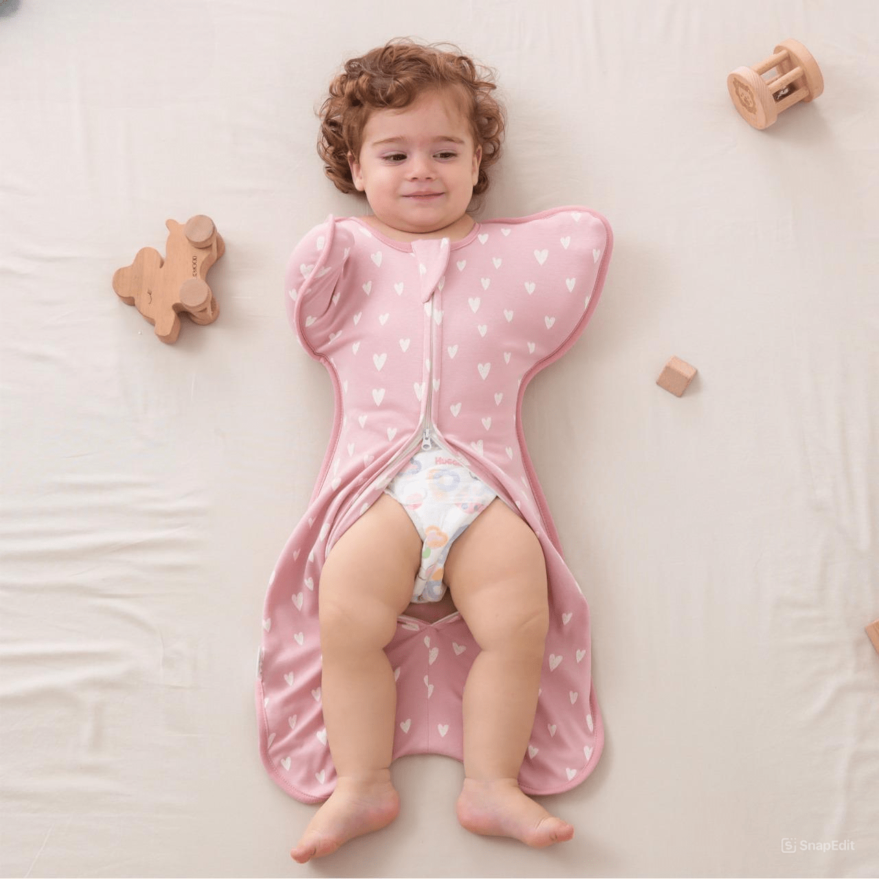 Sleeveless Summer Baby Swaddle with 2-Way Zipper