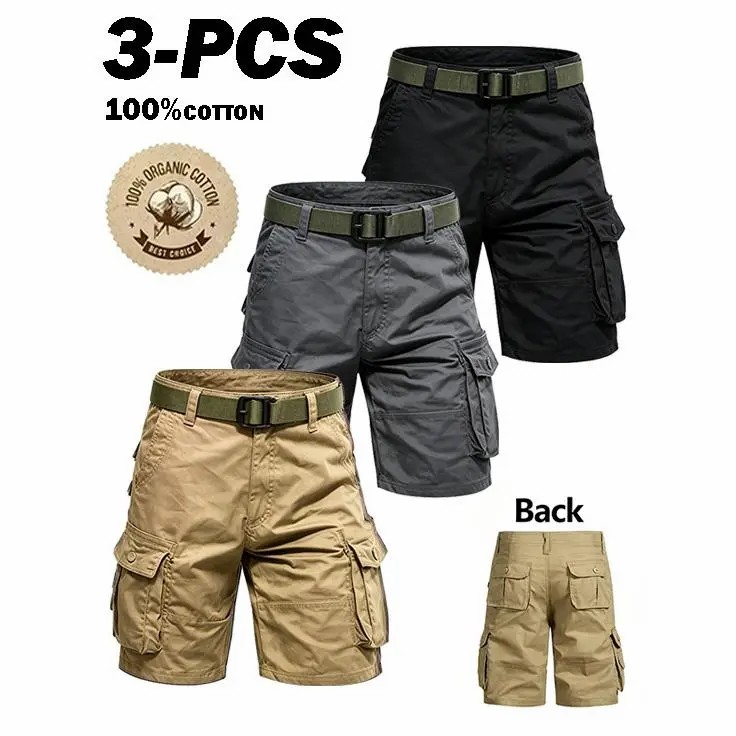 Men's 6-Pack Tactical Cargo Shorts – Multi-Pocket, Wear-Resistant, Breathable Outdoor Hiking Shorts