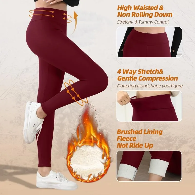 Warm and thick fleece leggings