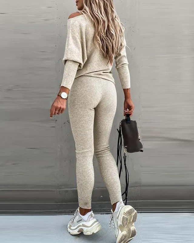 Women's 2 Piece Lounge Outfit Long Sleeve