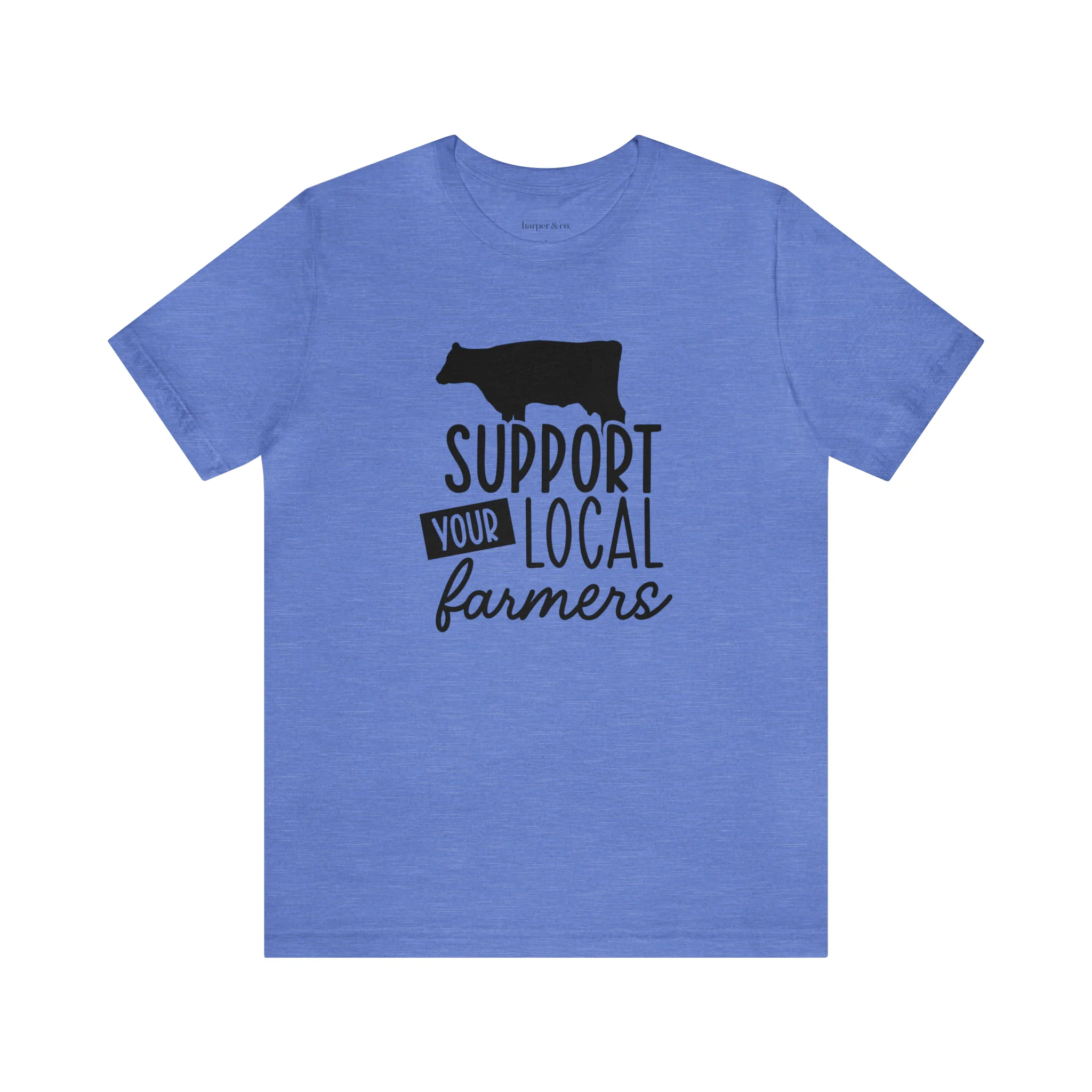 Support Farmers Cattle Unisex Jersey Short Sleeve Tee