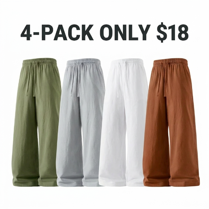 👖 Ultra-Soft Linen Blend Relaxed Pants – Everyday Comfort Trousers