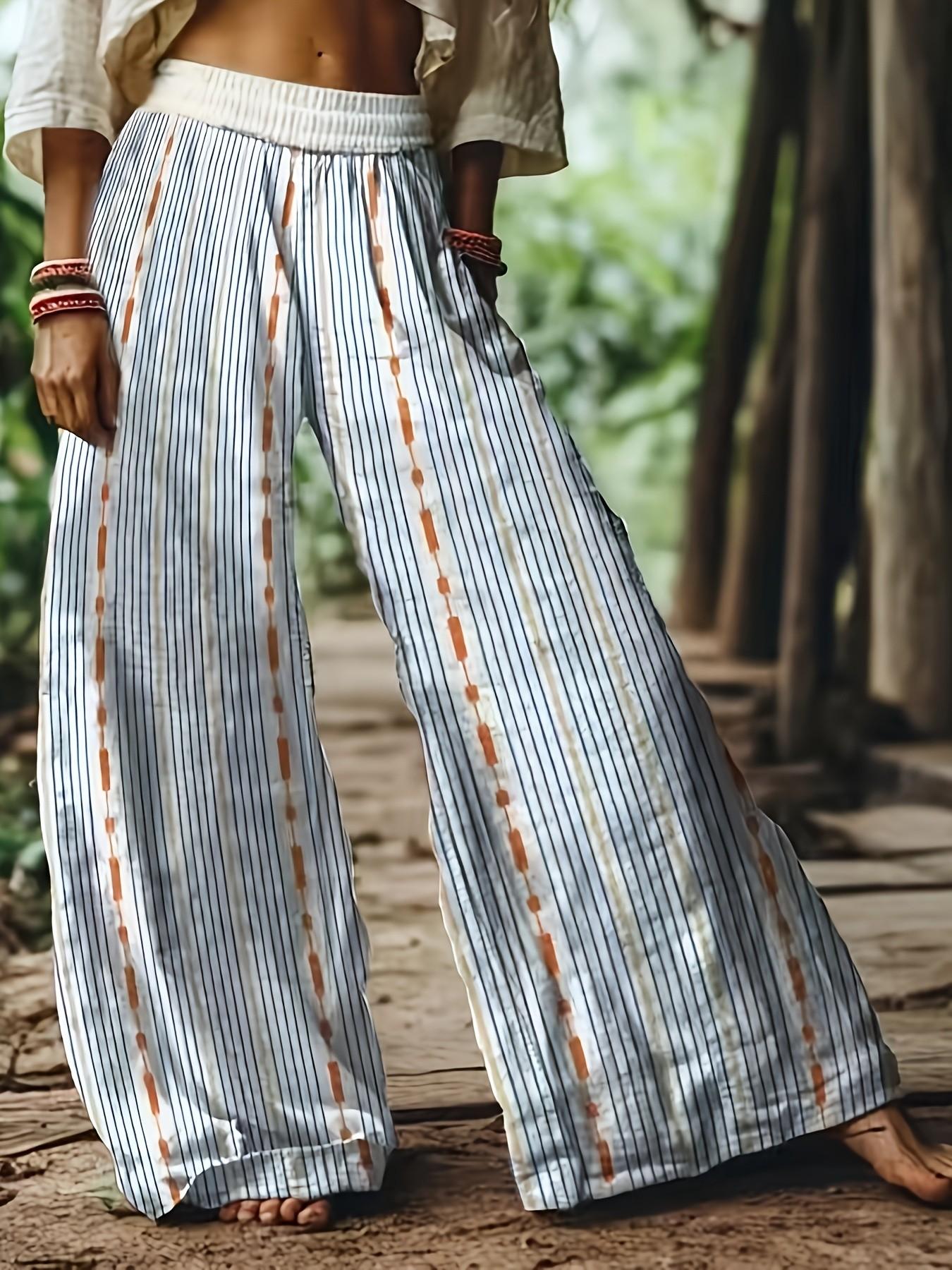 Women's Floral Casual Trousers — Comfortable, Breathable Fabric