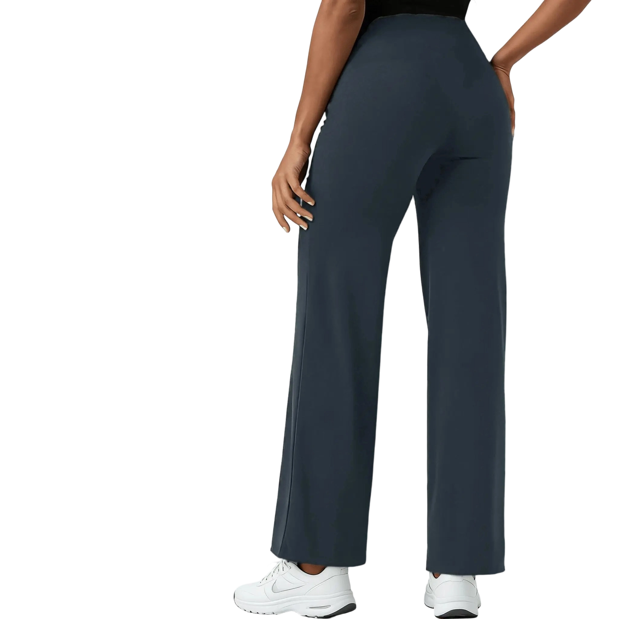 Women's Wide-Leg Suit Pants with Elastic Waist