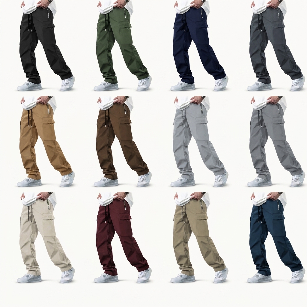 Men's Plus-Size Loose-Fit Cargo Pants