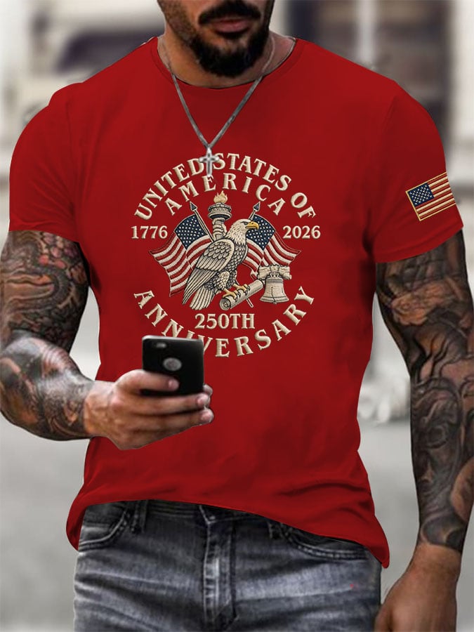 Men's Casual Printed Short-Sleeve T-Shirt