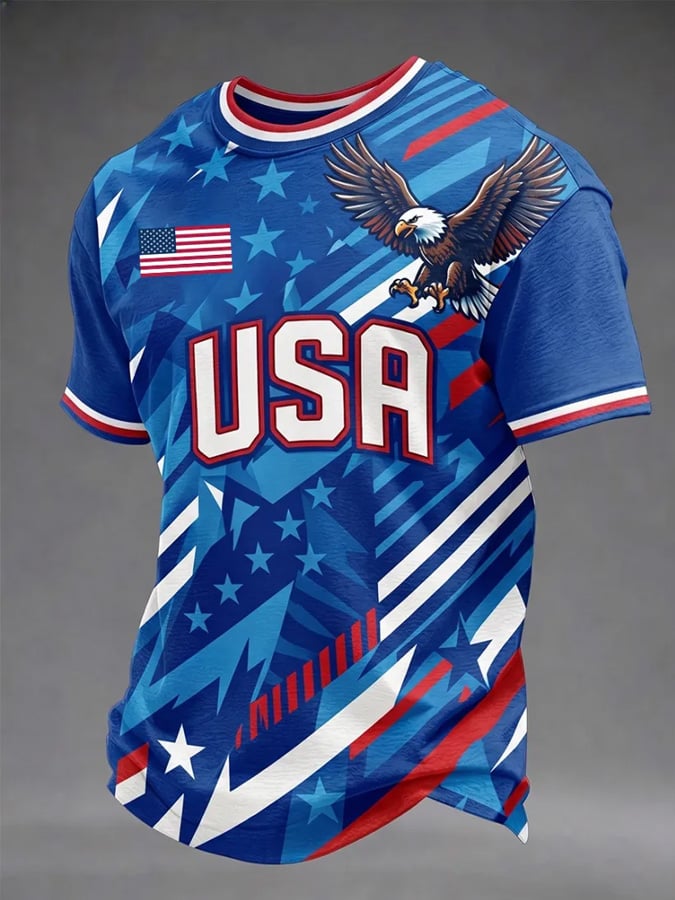 Men's American soccer Print T-Shirt