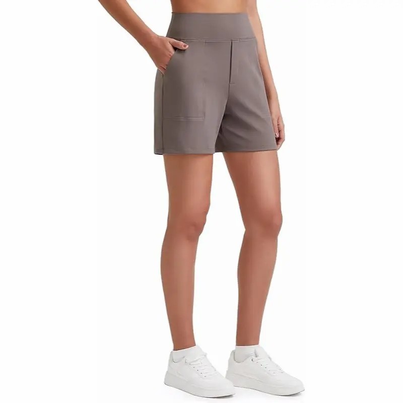 Women's High Waist Wide Leg Yoga Shorts – 4