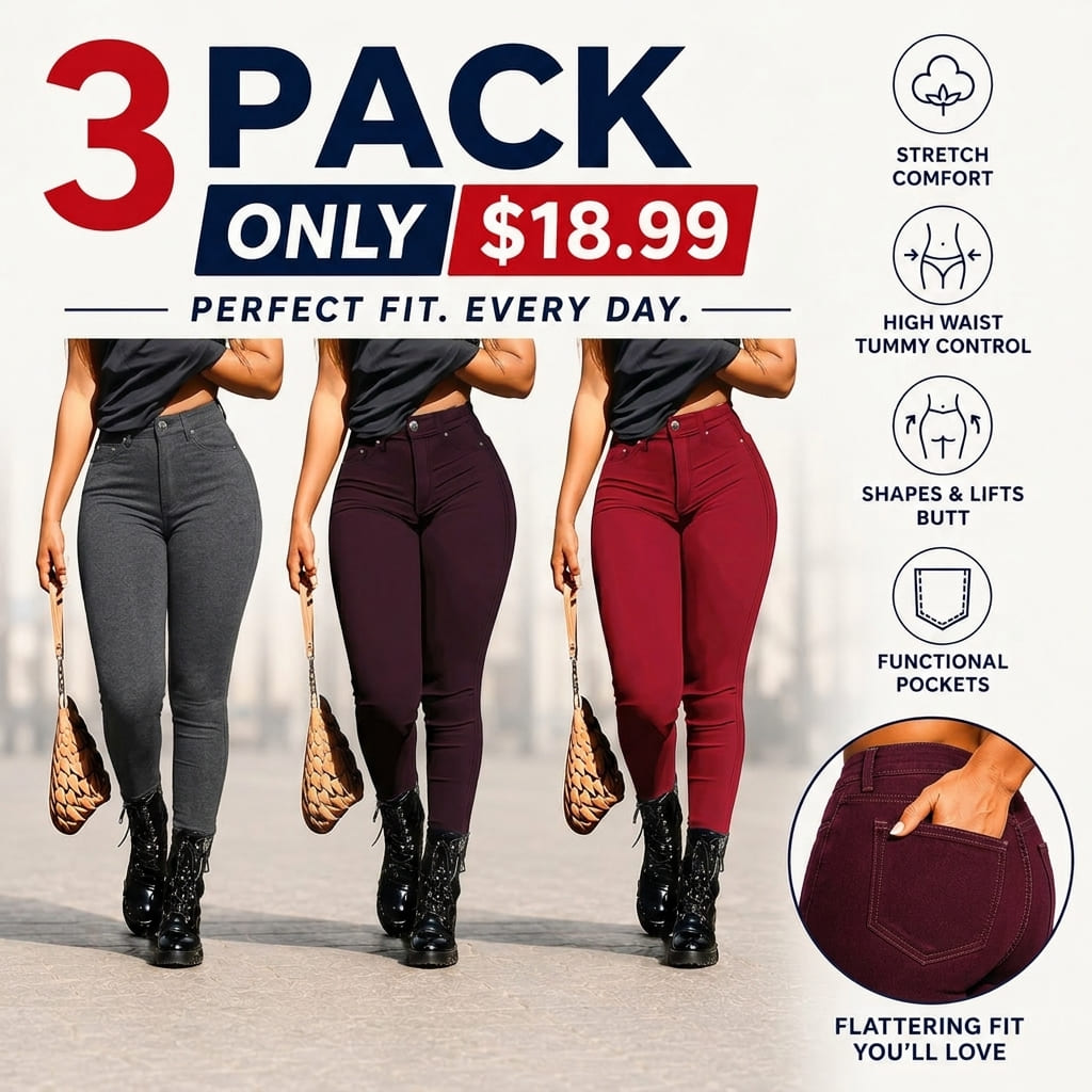 Women's Button-Fly Skinny Pants with Pockets