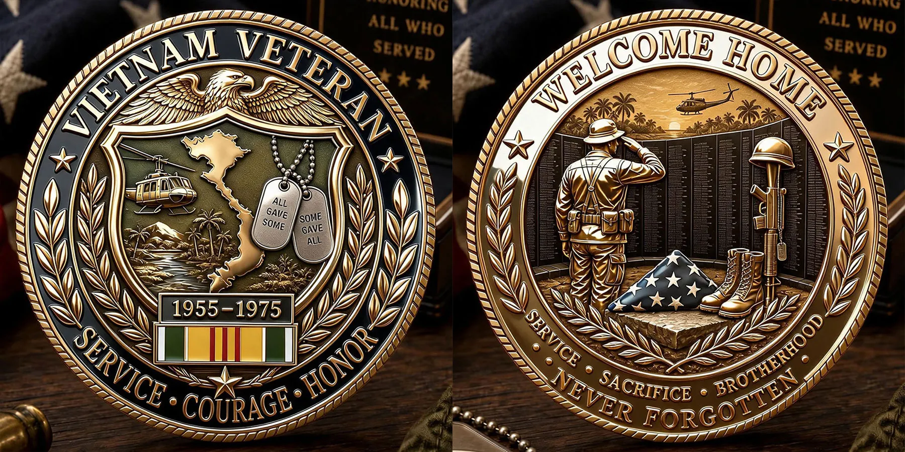 Vietnam Veteran Welcome Home Commemorative Metal Medal