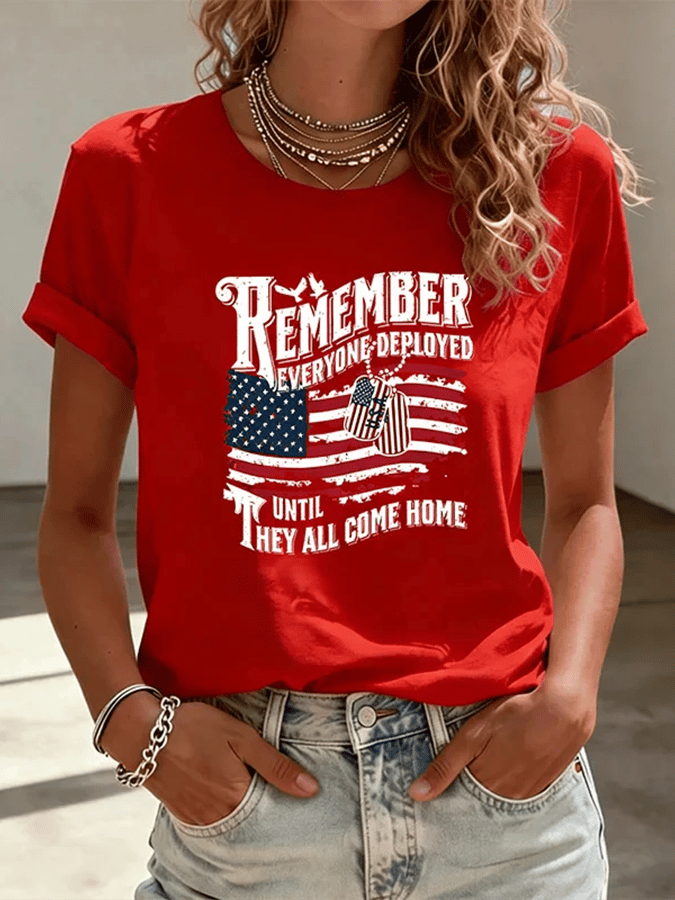 Women's “REMEMBER EVERYONE DEPLOYED” Short-Sleeve T-Shirt