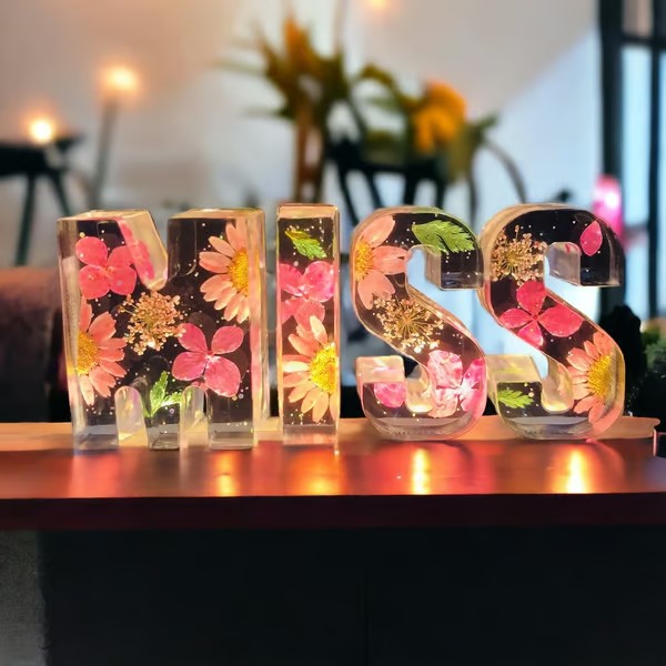 Handmade Floral Night Light From A to Z