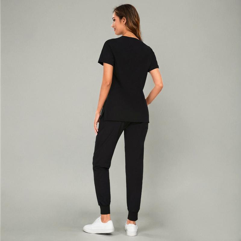 Set for Women - Stretch V-Neck Scrub Top & Jogger Pant with 8 Pockets COZY SCRUBS