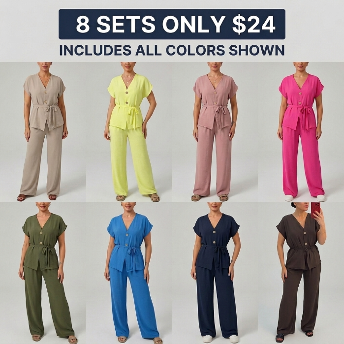 Brook Plain Button Front Co-Ord Set