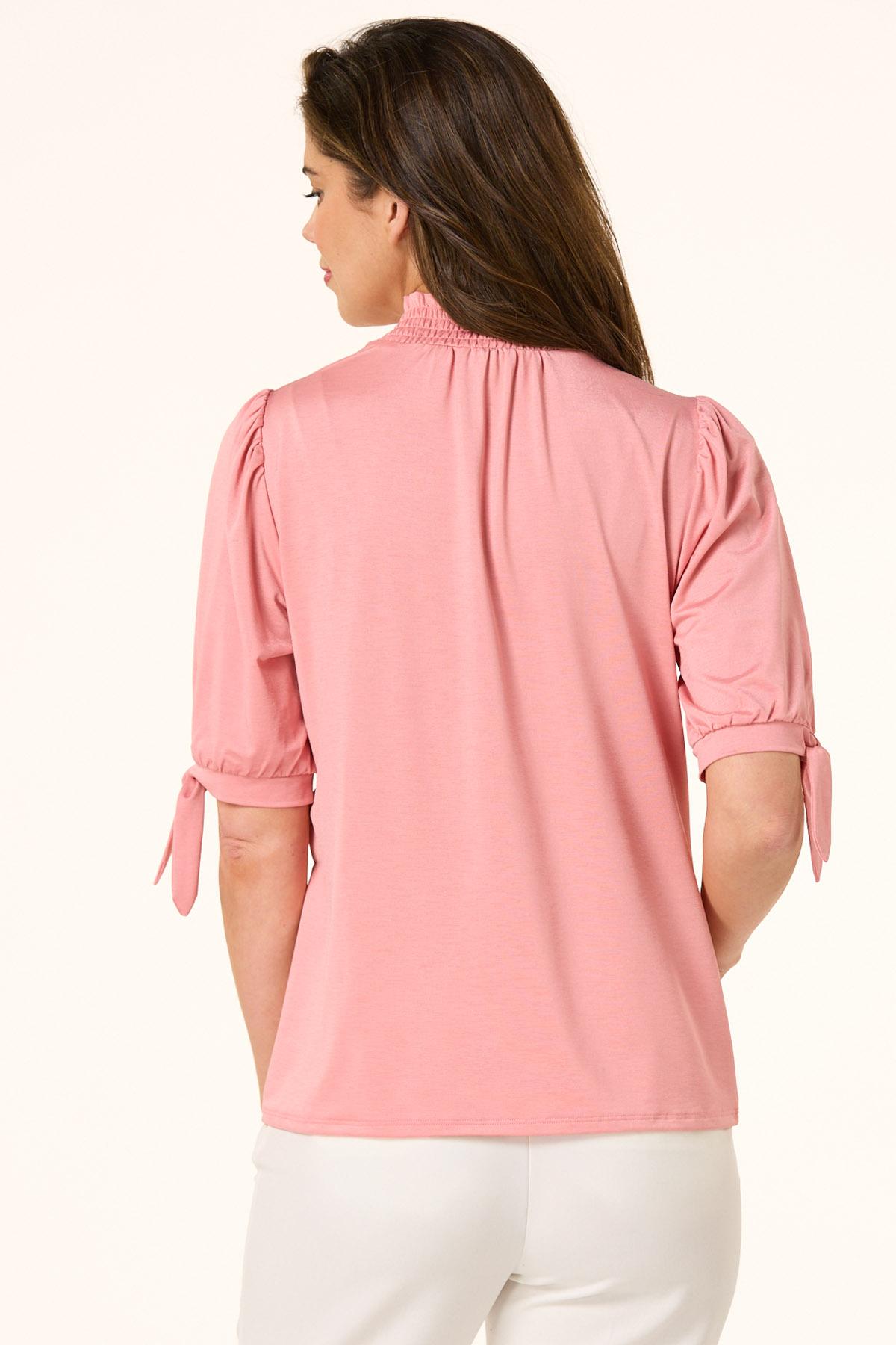 Smocked Tie Sleeve Top