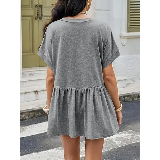 Women's Summer Ruffle-Hem Top
