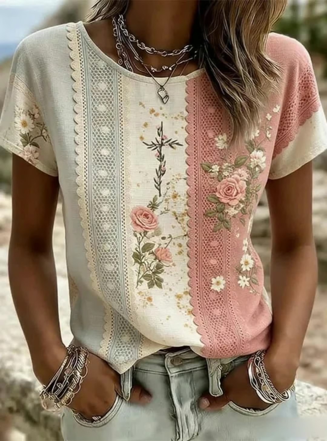 Women'S Faith Themed Printed Casual T-Shirt