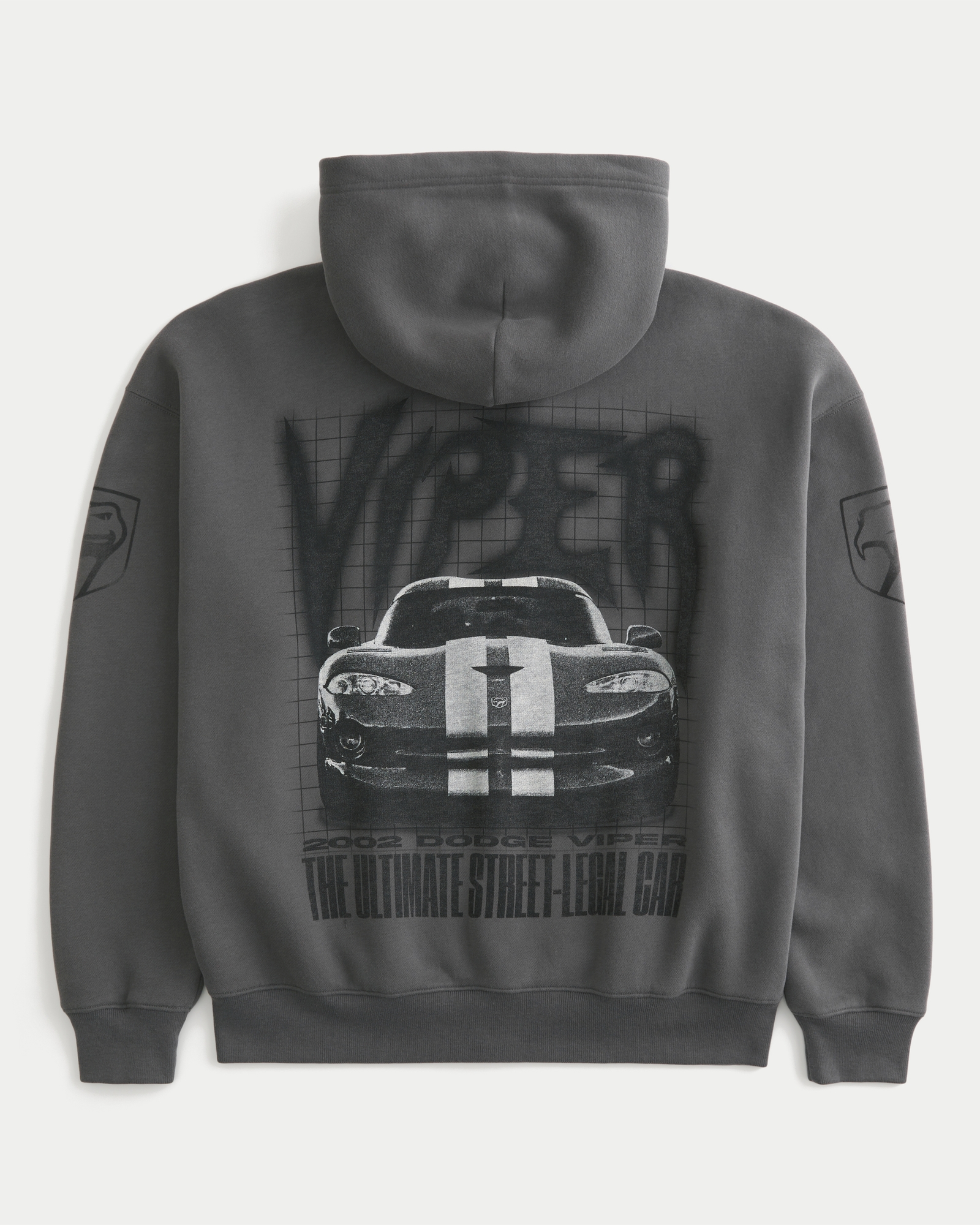 Boxy Dodge Demon Graphic Zip-Up Hoodie