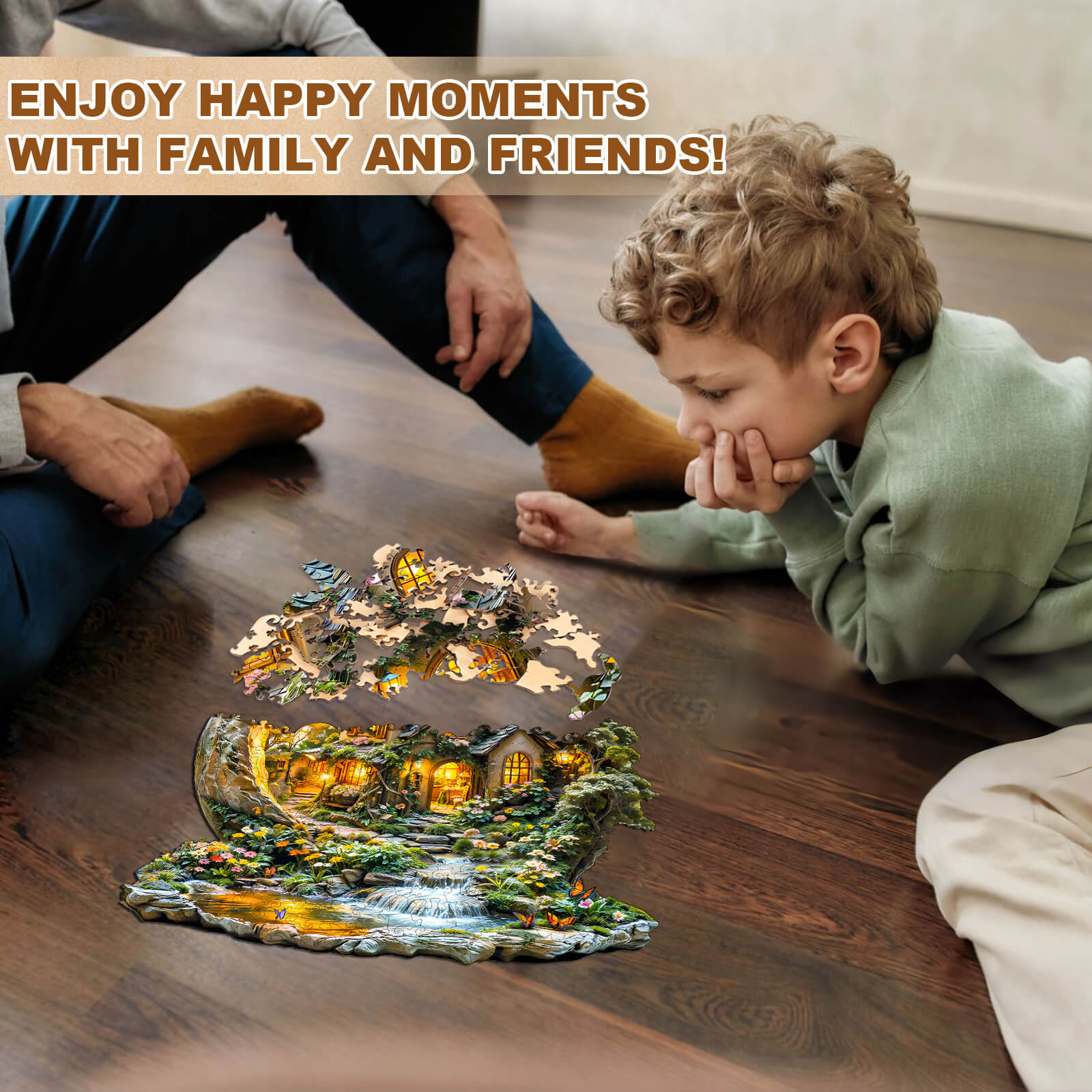 Moonlight Garden-1 Wooden Jigsaw Puzzle