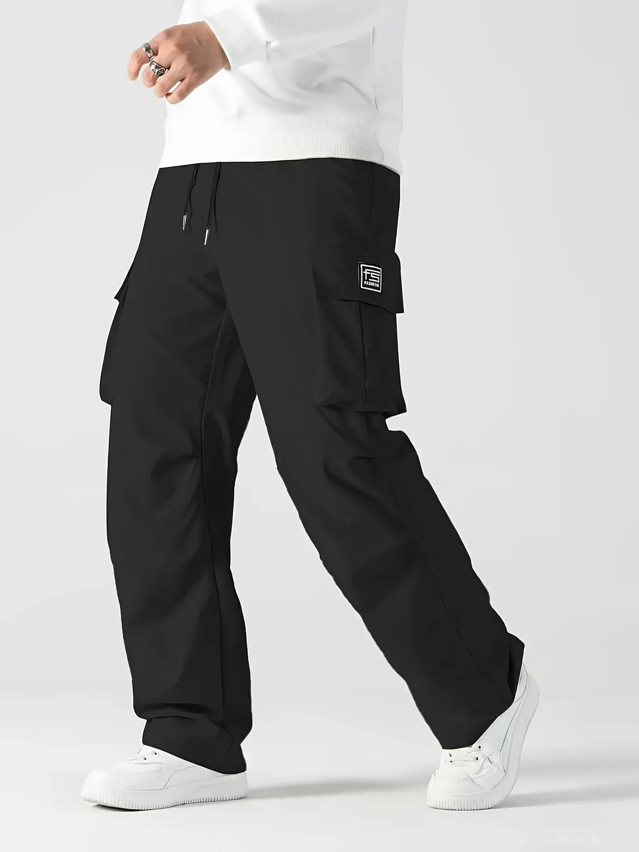 Men’s Tactical Cargo Pants– Elastic Waist, Multi-Pocket Outdoor Jogger Pants