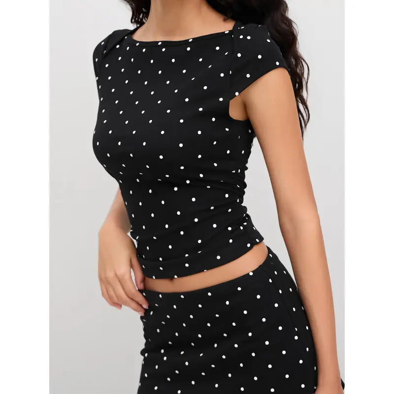 Women's Solid-Color Tank Top & Skirt Two-Piece Set