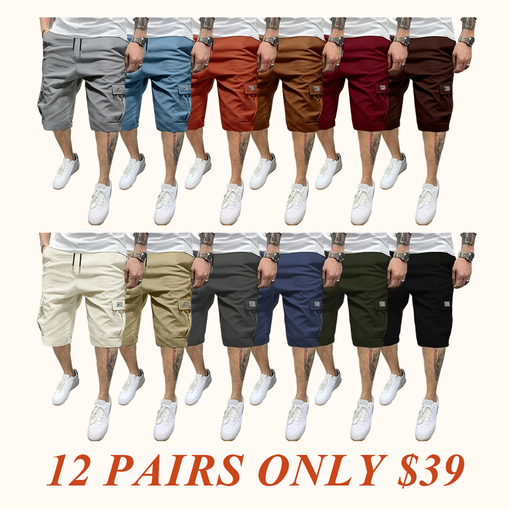 Men's Shorts - Slanted Pockets - Versatile Casual Wear