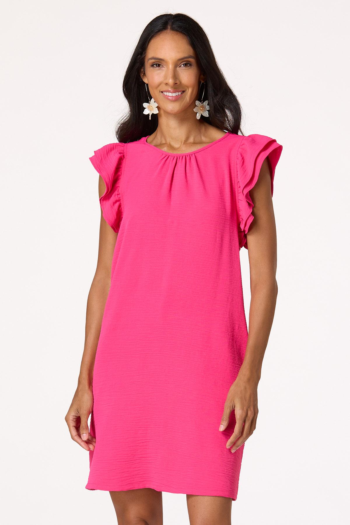 Double Flutter Sleeve Dress