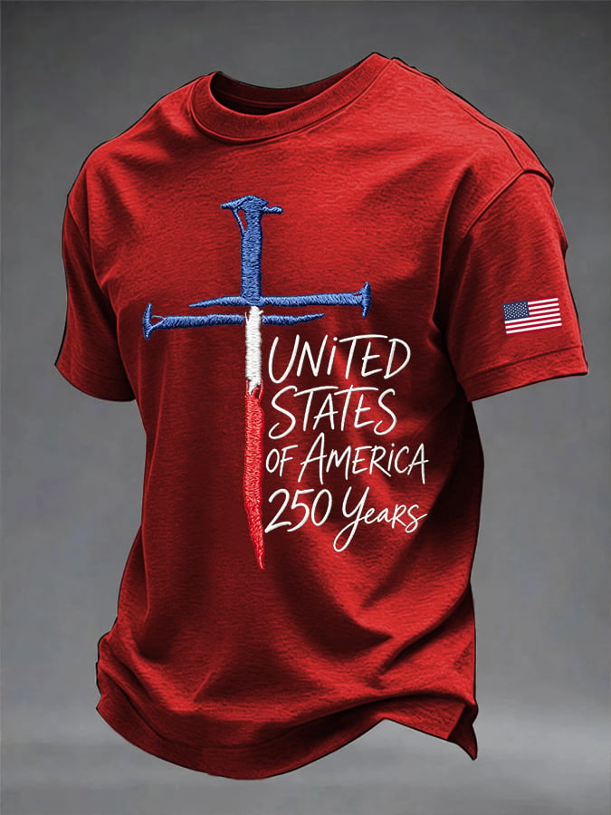 Girl Dad American Flag Men's Black Tee