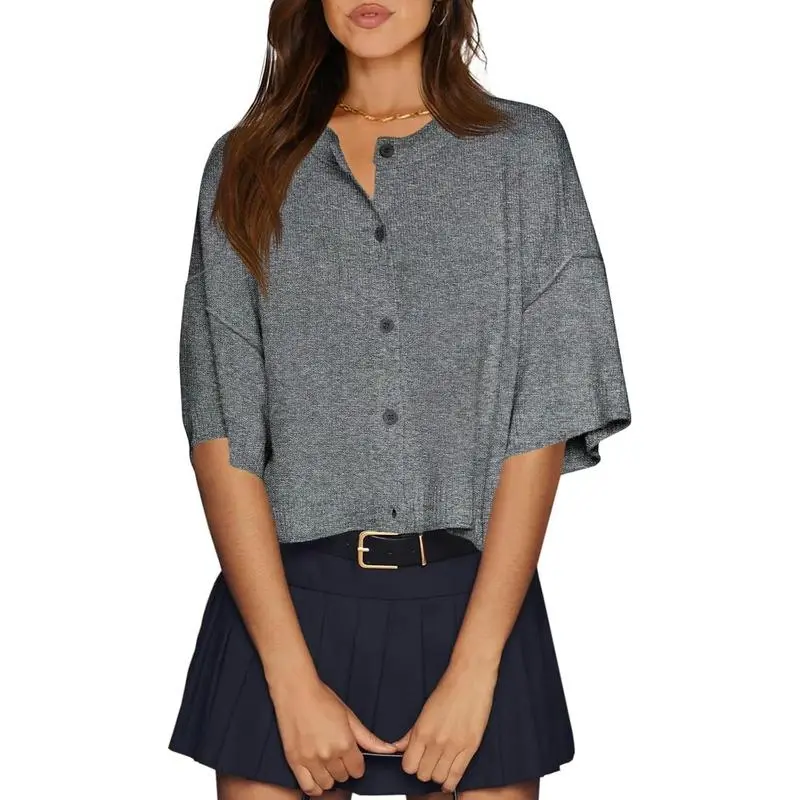 Womens Half Sleeve Cardigan Sweaters