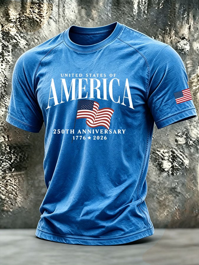 Men's Retro Print Short-Sleeve T-Shirt